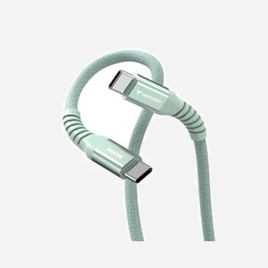 Verbatim Câble USB-C vers USB-C 2.0 Vert 1.2m - Nylon, 0.48 Gbit/s, Power Delivery 3.0 jusqu'à 60W - Compatible iPhone/Samsung/Redmi etc. Ref 31864 - Miniature 3