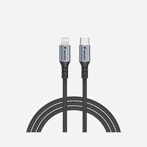 Verbatim Câble Lightning vers USB-C 1.2m Noir - USB 2.0, 480 Mbit/s, Power Delivery 60W, gaine nylon, diamètre 3.8mm - Réf. 31844 - Miniature 3