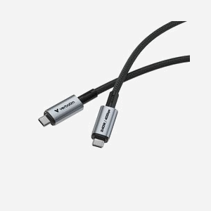 Câble Verbatim 31847 USB4 Gen 2x2, USB-C vers USB-C, 1.2m, 40 Gbit/s, Nylon, Power Delivery 240W, Thunderbolt 3, Noir - Miniature 2