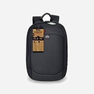 Port Designs Chicago Evo Expandable Eco Sac à dos 16" Polyester Noir, Volume 6-14L, Compartiment PC 386x267x30mm, Poches multiples, R-PET recyclé - Miniature 4