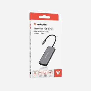 Verbatim Hub USB-C 3.2 Gen 1 (3.1 Gen 1) vers HDMI, RJ-45, USB-A/C 3.2 Gen 1, 5 Gbps, 4K Ultra HD, Gigabit Ethernet, compatible Windows/macOS/Android - Miniature 3