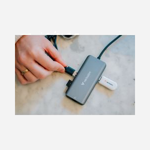 Verbatim Hub USB-C 3.2 Gen 1 (3.1 Gen 1) vers HDMI, RJ-45, USB-A/C 3.2 Gen 1, 5 Gbps, 4K Ultra HD, Gigabit Ethernet, compatible Windows/macOS/Android - Miniature 4