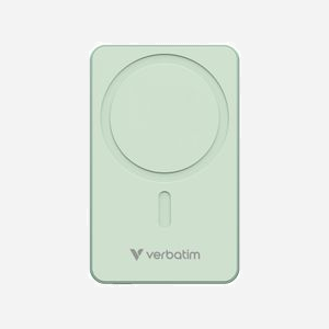 Verbatim Chargeur Portable 10000 mAh Vert, Recharge Sans Fil 15W, USB-C Quick Charge 3.0, Puissance Totale 35W, Compatible MagSafe - Miniature 2