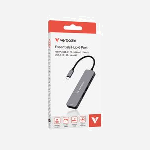 Verbatim Hub USB-C 3.2 Gen 1 Gris - 1x HDMI 4K, 1x USB-A 3.2 Gen 1, 1x USB 2.0, Lecteur Cartes SD/MicroSD, Power Delivery 100W, Windows/macOS/Linux/Android - Miniature 3