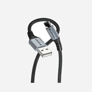 Verbatim Câble USB 2.0 A vers C, 1.2m, Noir - Transfert jusqu'à 0.48 Gbit/s, Nylon, Power Delivery 18W, Renforcé, Diamètre 3.8mm - Réf. 31843