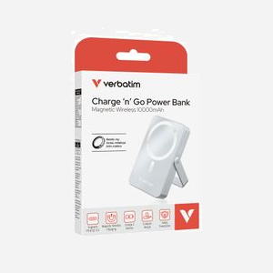 Verbatim Charge'n'Go 32266 Batterie Externe Magnétique 10000mAh Li-Po Recharge Sans Fil 15W USB-C 20W Power Delivery Bleu - Miniature 3