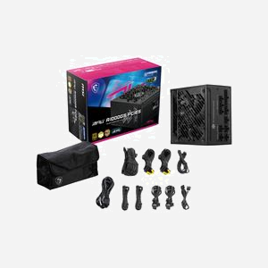 MSI MPG A1000GS PCIE5 - Alimentation ATX 1000W 80 PLUS Gold, PFC Actif, Câblage Modulaire, Ventilateur 135mm FDB - Connecteurs 24-pin ATX, PCIe 16 broches - Miniature 4