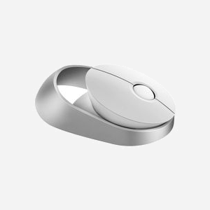 Rapoo Ralemo Air 1 Souris Optique 1600 DPI sans Fil RF + Bluetooth 5.0, 3 Boutons, Batterie 300mAh, USB Type-C, Compatible Windows/macOS/Android/iOS, Blanc - Miniature 1