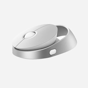 Rapoo Ralemo Air 1 Souris Optique 1600 DPI sans Fil RF + Bluetooth 5.0, 3 Boutons, Batterie 300mAh, USB Type-C, Compatible Windows/macOS/Android/iOS, Blanc - Miniature 2