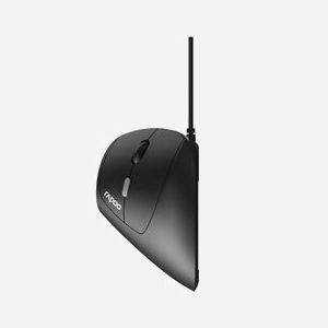 Rapoo EV200 Souris Optique USB Type-A 1600 DPI Droitier - 3 Boutons Programmables, Molette, Noir/Argent, Compatible Windows/macOS - 117x76x69mm - Miniature 3