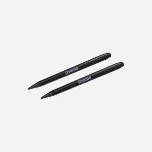 iiyama STYLUS-P13 : Ensemble de 2 stylets noirs à double pointe pour écrans interactifs iiyama TE12, TE14 et TE18 SERIES, revêtement antibactérien.