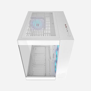 COUGAR Gaming FV150 RGB Boîtier PC Midi Tower Blanc, ATX/micro ATX/Mini-ITX, 2x 3.5", 2x 2.5", 3x 120mm latéraux, 1x 120mm arrière, USB 3.2 Gen 1/Gen 2 Type-A/Type-C - Miniature 4