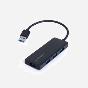Station d'accueil Gembird UHB-U3P4-03 USB 3.2 Gen 1 Type-A, 4 Ports Type-A, Taux de Transfert 5 Gbit/s, Dimensions 30x105x10mm, Compatible Windows, CE/RoHS - Miniature 2