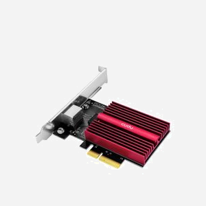 Cudy PE10G - Carte Réseau 10GbE Ethernet, Interface PCI Express 3.0, Ports RJ-45, Standards IEEE 802.3, Support Windows/Linux/Server 2022