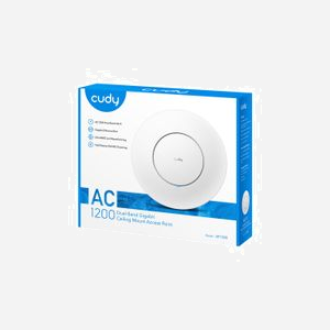Cudy AP1300_P Point d'accès WiFi 867 Mbit/s Dual Band 2.4/5GHz, 1xGE PoE, MU-MIMO, 4 Ant. Internes 5.31dBi, 128Mo RAM, 16Mo Flash, Blanc - Miniature 5