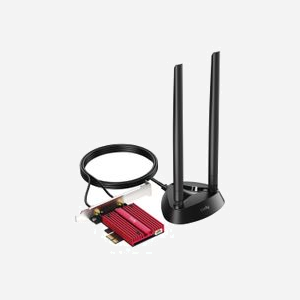 Cudy WE9300S : Carte réseau interne PCIe Wi-Fi 7 (802.11be) Tri-bande 5765 Mbit/s + Bluetooth 5.4, Antenne 2x2, Compatible Windows 11 - Miniature 1