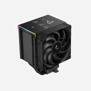 DeepCool AK500 Digital Pro - Refroidisseur d'air CPU 12cm Noir, 5 caloducs, 1 ventilateur 120mm (500-1750 RPM, 60.89 CFM, 25 dB), sockets Intel/AMD, écran intégré.