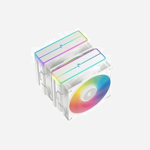 DeepCool AG620 WH ARGB V2 Refroidisseur d'air CPU 12cm, 2 ventilateurs, 6 caloducs, 270-2145 tr/min, 29.4dB, 67.88 CFM, sockets Intel/AMD - Miniature 2