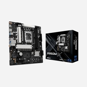 Asrock B860M-X : Carte mère micro ATX Intel B860, Socket LGA 1851, DDR5 jusqu'à 128Go, M.2, 2.5GbE, PCIe 4.0, compatible Intel Core Ultra (Series 2)