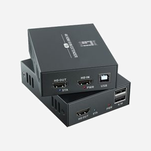 LevelOne HVE-8111 Kit Émetteur/Récepteur AV 4K UHD (3840x2160) via Cat6 (100m) HDMI 2.0, HDCP 2.2, USB 1.1, Bande Passante 18 Gbit/s - Miniature 1