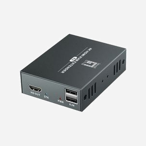 LevelOne HVE-8111 Kit Émetteur/Récepteur AV 4K UHD (3840x2160) via Cat6 (100m) HDMI 2.0, HDCP 2.2, USB 1.1, Bande Passante 18 Gbit/s - Miniature 2