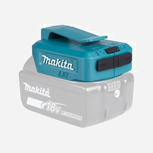 Makita DECADP05 Chargeur Batterie Universel USB pour Li-Ion 18V, 2 Ports USB, 72x102x43mm, Bleu, Garantie 3 ans - Miniature 3