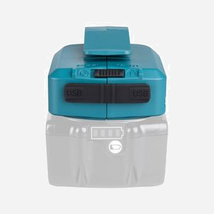 Makita DECADP05 Chargeur Batterie Universel USB pour Li-Ion 18V, 2 Ports USB, 72x102x43mm, Bleu, Garantie 3 ans - Miniature 4