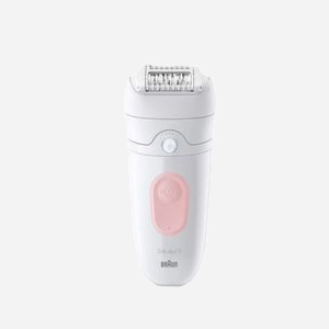 Braun Silk-épil 5 5-000 Épilateur : 28 Pinces MicroGrip, Rasoir & Tondeuse Bikini, Wet & Dry, 2 Vitesses, Autonomie 40min, Batterie Li-Ion, Coloris Rose/Blanc - Miniature 1