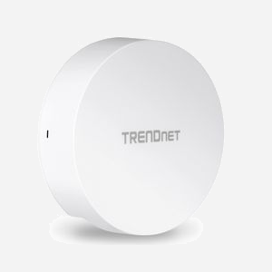 Trendnet TEW-823DAP Point d'accès WiFi AC1267 Dual Band 2.4/5GHz, 1x RJ45 PoE, MU-MIMO, WPA3, Montage mural/plafond, Blanc, 130x130x46mm
