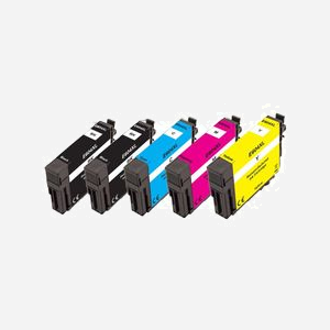 Peach PI200-983 Pack 5 Cartouches Compatibles XL (2 Noir 18ml, 3 Couleur 12ml) – Rendement 500/1050 Pages – Epson Expression Home/WorkForce