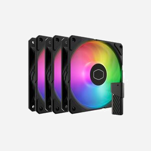 Cooler Master SickleFlow Edge 120 ARGB - Kit de 3 ventilateurs 120mm pour boîtier PC, 690-2500 tr/min, 70.7 CFM, 3.61 mmH2O, LDB, 27.2 dB(A)