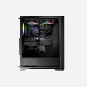 LC-Power LC-717B-ON Boîtier PC Midi Tower Blanc ATX/micro ATX/Mini-ITX, 3x3.5", 4x2.5", USB 3.2 Gen 1/Gen 2, Vitre Trempée, Ventilation 120/140mm, RGB - Miniature 4