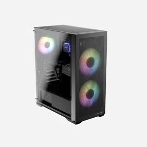 LC-Power LC-717B-ON Boîtier PC Midi Tower Blanc ATX/micro ATX/Mini-ITX, 3x3.5", 4x2.5", USB 3.2 Gen 1/Gen 2, Vitre Trempée, Ventilation 120/140mm, RGB - Miniature 5