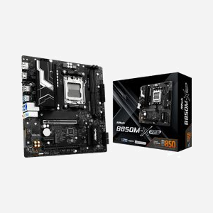 Asrock B850M-X R2.0 : Carte mère micro ATX AMD B850 Socket AM5 Ryzen 7000/8000/9000, DDR5 128Go, M.2, SATA III, 2.5GbE, PCIe 5.0 - Miniature 1