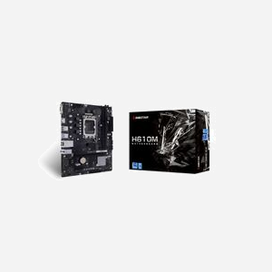 Biostar H610MHC 2.0 - Carte mère micro ATX Intel H610, Socket LGA 1700, DDR4 jusqu'à 64Go, M.2, SATA III, Gigabit Ethernet, Realtek ALC897
