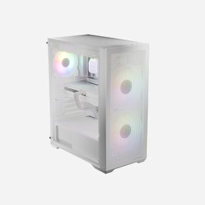 LC-Power LC-717W-ON Boîtier PC Midi Tower Blanc, ATX/microATX/Mini-ITX, 3x3.5", 4x2.5", 1x USB 3.2 Gen 1 Type-A, 1x USB 3.2 Gen 2 Type-C, Métal/Plastique/Verre Trempé - Miniature 4