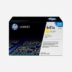 HP Cartouche Toner LaserJet Jaune Original 641A (C9722A) - LaserJet 4600/4650, Rendement Standard 8000 Pages, Technologie Laser, 1.4kg