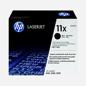 Cartouche de Toner Laser HP LaserJet Q6511X Original Noir Haut Rendement (XL) 12000 Pages - Compatibilité HP LaserJet 2410/2420/2430