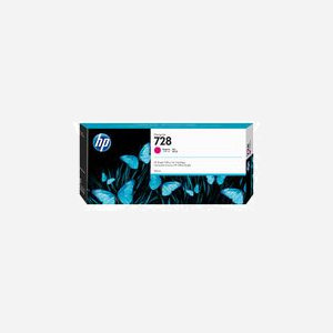 HP F9K16A Cartouche d'encre DesignJet 728 Magenta 300ml Jet d'encre pour DesignJet T730/T830 - Dimensions 283x41x118mm - Température d'opération 5-40°C