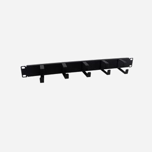 MCL Guide Câble Horizontal 5 Anneaux (1U) Acier Noir 19" RoHS - Ref 9A/GC-5 - 48.3 cm (19 pouces) - Pour Rack Serveur ou Baie de Brassage - Miniature 2