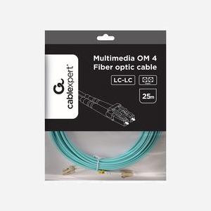 Câble Fibre Optique Multimode Gembird OM4 LC/UPC-LC/UPC 25m, 50/125µm, Aqua, LSZH, 100Gb/s, 850/1300nm, Perte 0.3dB, RoHS - Miniature 4