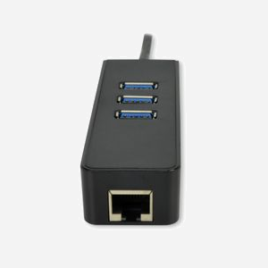 MCL Adaptateur USB Type-C vers RJ45 Gigabit Ethernet + Hub 3 ports USB 3.0, 5 Gbps, Compatible Windows/macOS/Linux/Android, câble 0.25m - Miniature 5