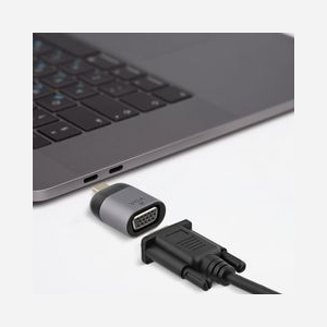 T'nB MINITCVGA Adaptateur VGA Femelle vers USB Type-C, Couleur Noir et Gris, Poids 9g, Interface d'Hôte VGA, Interface de Sortie USB Type-C - Miniature 3