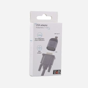 T'nB MINITCVGA Adaptateur VGA Femelle vers USB Type-C, Couleur Noir et Gris, Poids 9g, Interface d'Hôte VGA, Interface de Sortie USB Type-C - Miniature 4