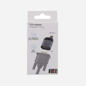 T'nB MINITCVGA Adaptateur VGA Femelle vers USB Type-C, Couleur Noir et Gris, Poids 9g, Interface d'Hôte VGA, Interface de Sortie USB Type-C - Miniature 5