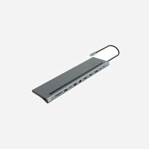 MCL Hub USB-C MD1A99AZZUSB3C568 : 1x USB 2.0, 1x USB-C 2.0, 2x USB 3.2 Gen 1 Type-A, 1x USB-C 3.2 Gen 1, 2x HDMI, 1x DisplayPort, Gigabit Ethernet, Lecteur SD/MicroSD, Power Delivery 100W - Miniature 3