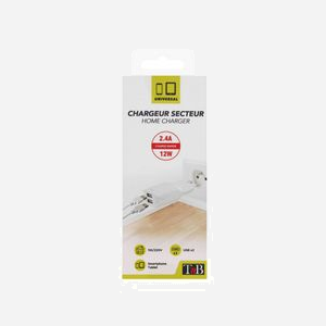 T'nB CH2USB24A Chargeur secteur 2 ports USB 2.4A max avec Smart IC pour optimisation de charge appareils mobiles (Tablettes, Smartphones, MP3...) - Miniature 4