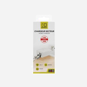 T'nB CH2USB48A Chargeur Secteur 2 Ports USB 4.8A Total avec Smart IC pour Optimisation de Charge Tablettes, Smartphones, Lecteurs MP3 - Miniature 4
