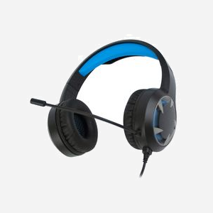 Casque Gaming NGS GHX-510 Noir/Bleu Filaire 3.5mm+USB, HP 40mm, 32 Ohm, Micro Boom, Câble Nylon 2.2m, LED Bleu, Compatible PC/PS4/XBOX One - Miniature 3