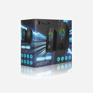 NGS Enceintes Gaming GSX-150 2.0 Sans Fil, Puissance 12W RMS, Éclairage LED RGB, Connectique Jack 3.5mm & USB, Fréquence 300-20000Hz, Noir - Miniature 5